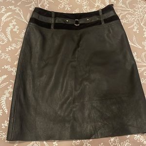 BCBG Leather skirt size 4.
